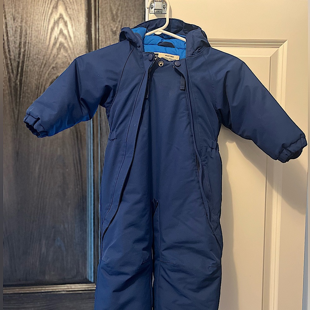 BLUE HOODED MEC TOASTER SNOWSUIT